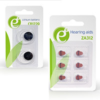 Piles boutons avec blister